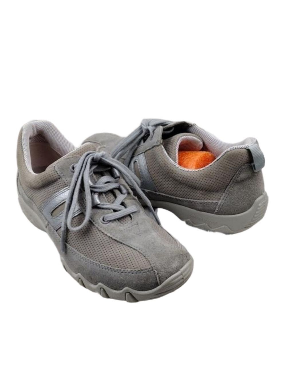 Hotter Comfort Concept Leanne Taupe Fabric Suede Upper Low Top Lace Up Sneaker
